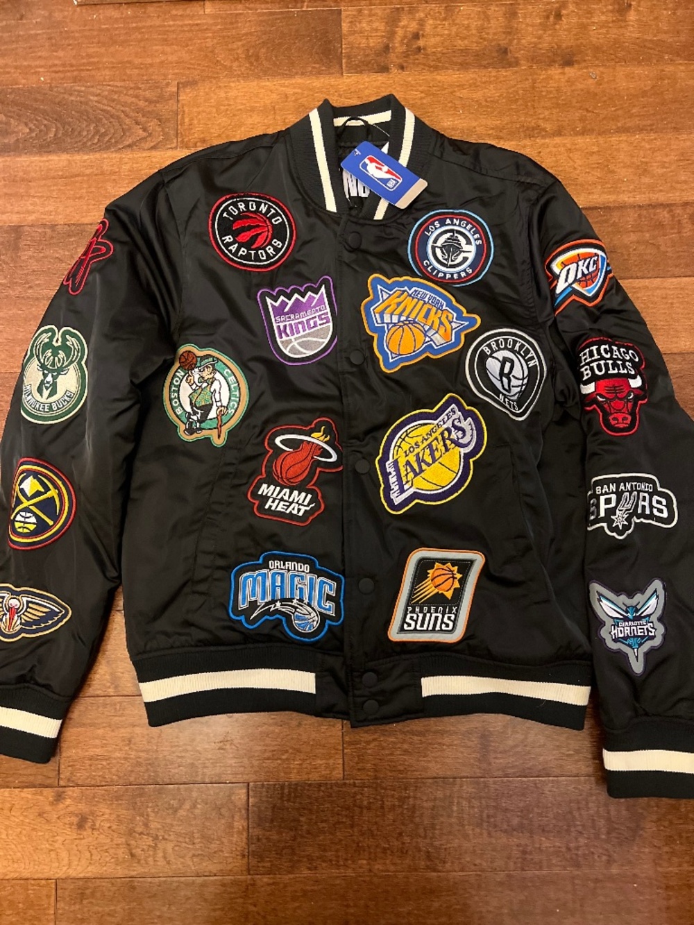NBA Team Patch Black Bomber Jacket